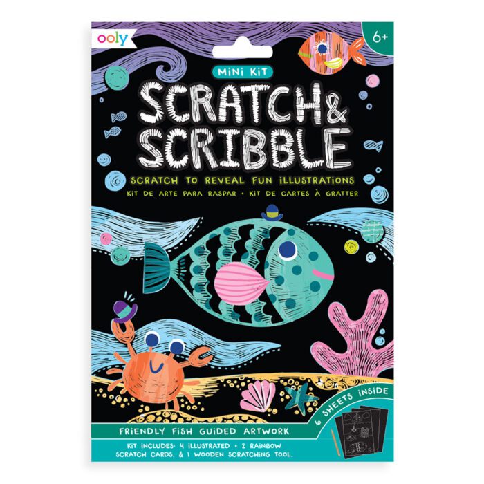 Ooly mini scratch & scribble - friendly fish - görsel 1