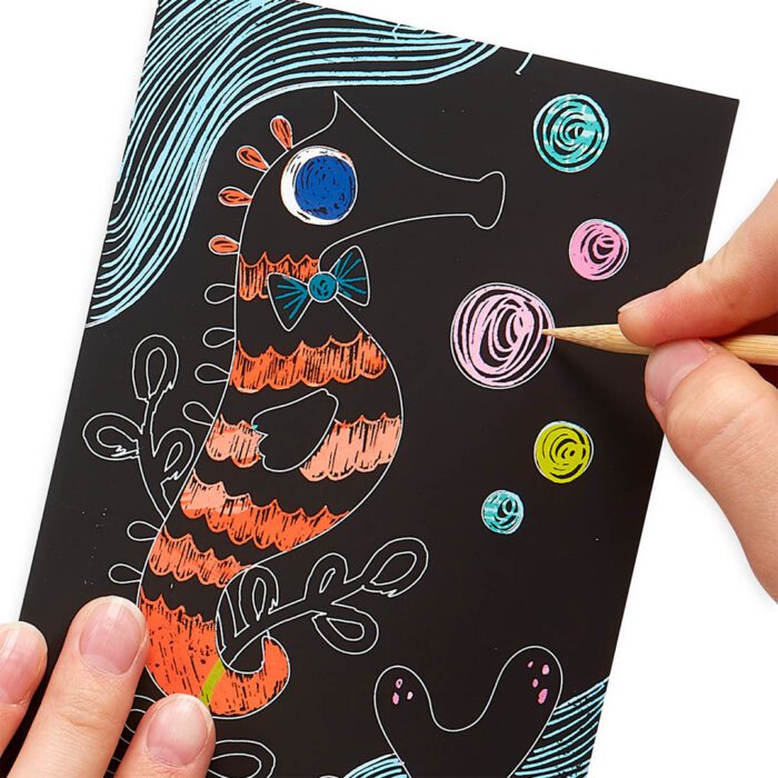 Ooly mini scratch & scribble - friendly fish - görsel 2