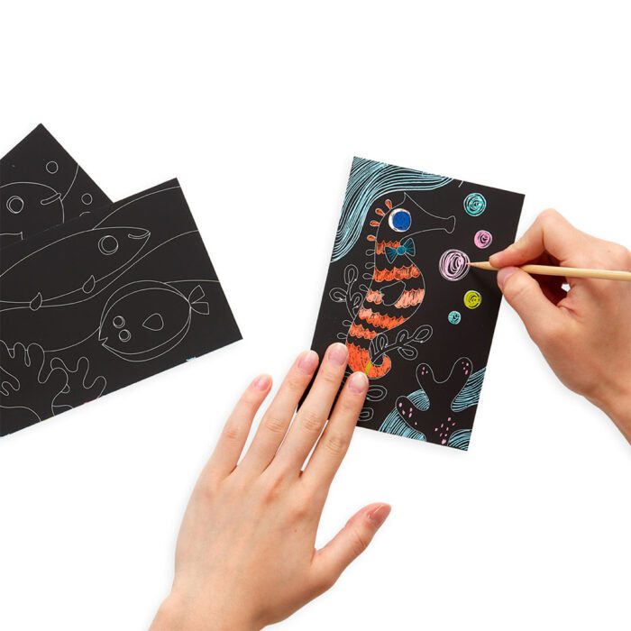 Ooly mini scratch & scribble - friendly fish - görsel 4
