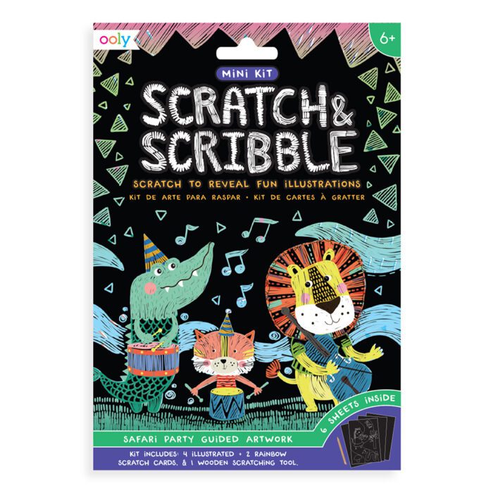 Ooly mini scratch & scribble - safari party - görsel 1