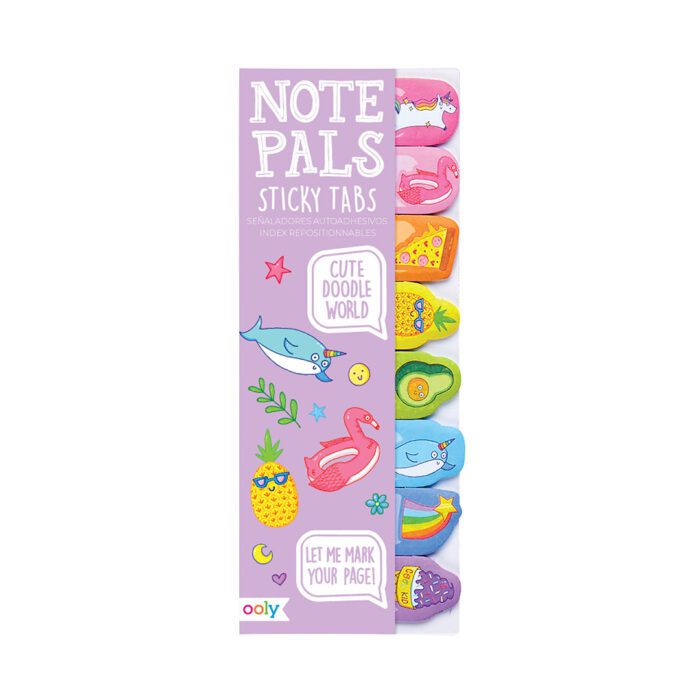 Ooly note pals yapışkanlı etiket seti - cute doodle world - görsel 1