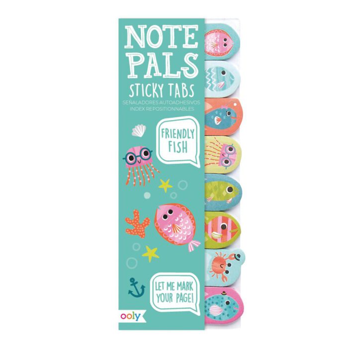 Ooly note pals yapışkanlı etiket seti - friendly fish - görsel 1