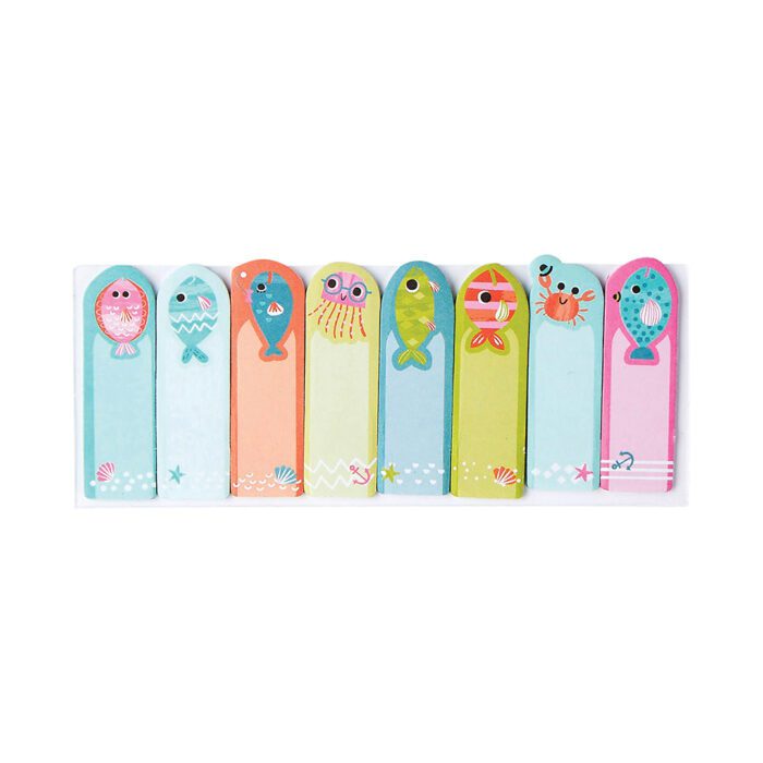 Ooly note pals yapışkanlı etiket seti - friendly fish - görsel 3
