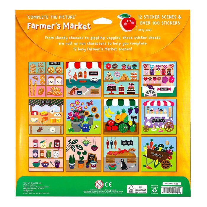 Ooly sticker scenes çıkartma sahnesi - farmer's market - görsel 2
