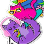 Ooly Stickiville Vinil Çıkartmalar - Silly Kitties - Görsel 2