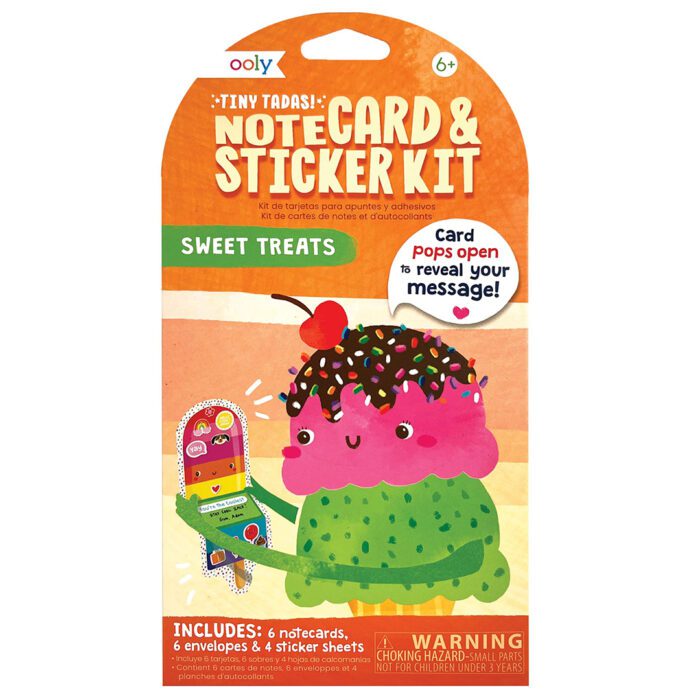 Ooly tiny tadas! Not kartları ve çıkartma seti - sweet treats - görsel 1