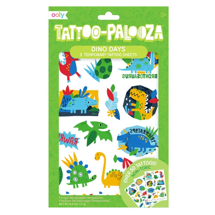 Ooly tattoo palooza geçici dövme seti - dino days - görsel 1