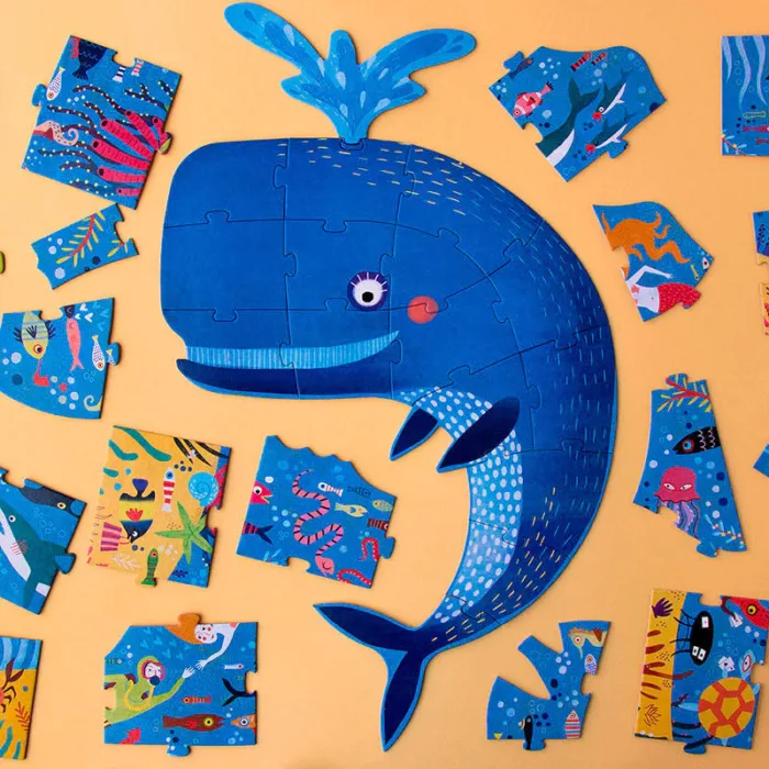 Londji puzzle my big blue - 36 parça okyanus yapboz büyük mavim - görsel 2