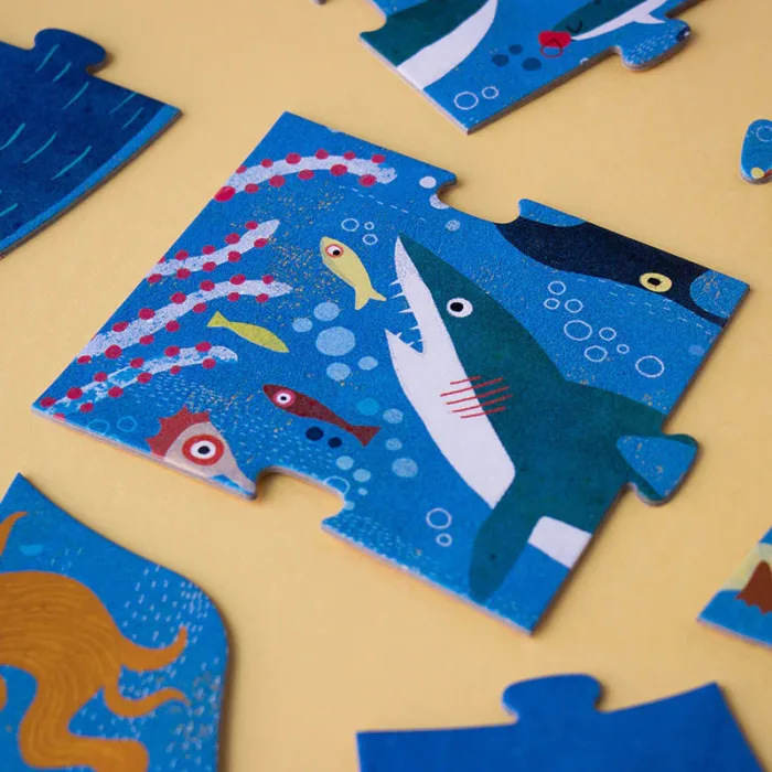 Londji puzzle my big blue - 36 parça okyanus yapboz büyük mavim - görsel 3