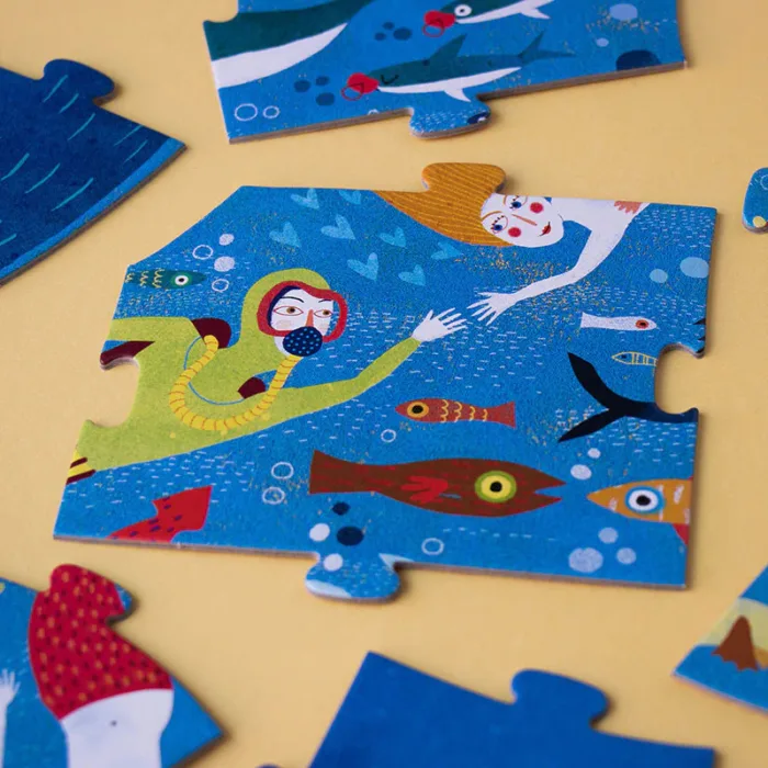 Londji puzzle my big blue - 36 parça okyanus yapboz büyük mavim - görsel 4