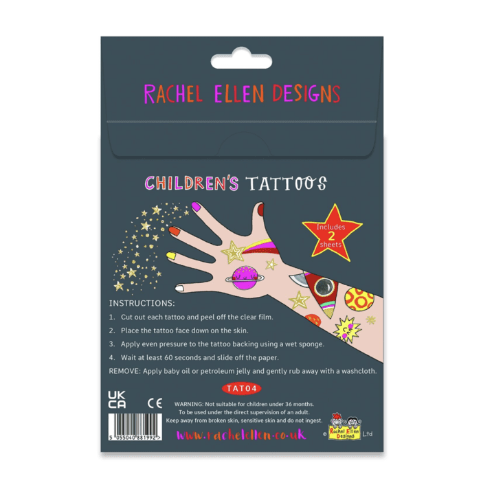 Rachel ellen design geçici dövme / to the moon - görsel 2