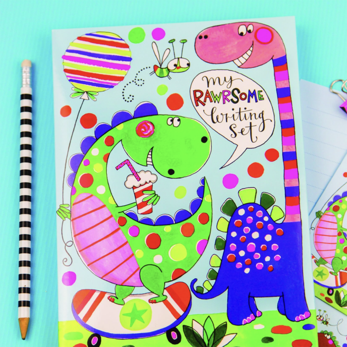 Rachel ellen design mektup seti / rawr-some set dinosaurs - görsel 3