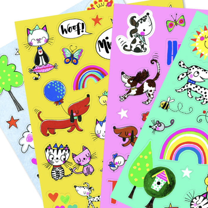Rachel ellen design sticker seti /cats & dogs - görsel 2