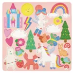 FLOSS & ROCK Mıknatıslı Kutu Oyunları – 4’ü 1 arada/Rainbow Fairy - Görsel 3
