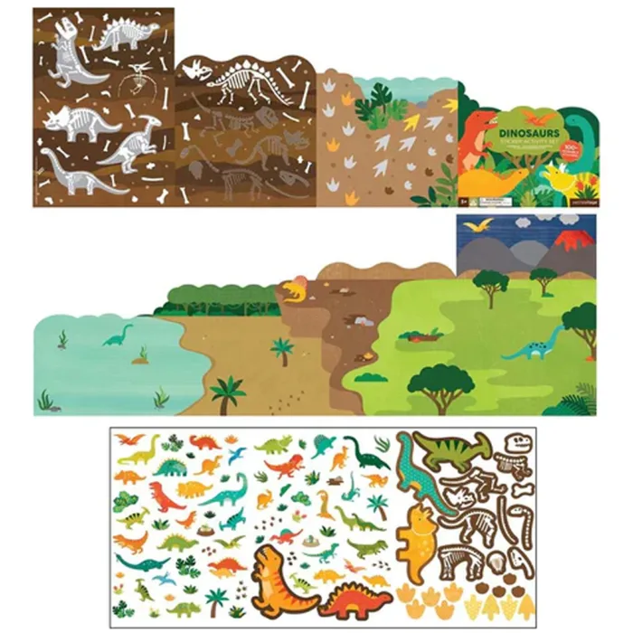 Petit collage çıkartma aktivite seti - dinosaurs - görsel 2