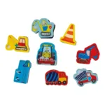 Floss & Rock Stamper Ahşap Baskı Seti / Construction - Görsel 3