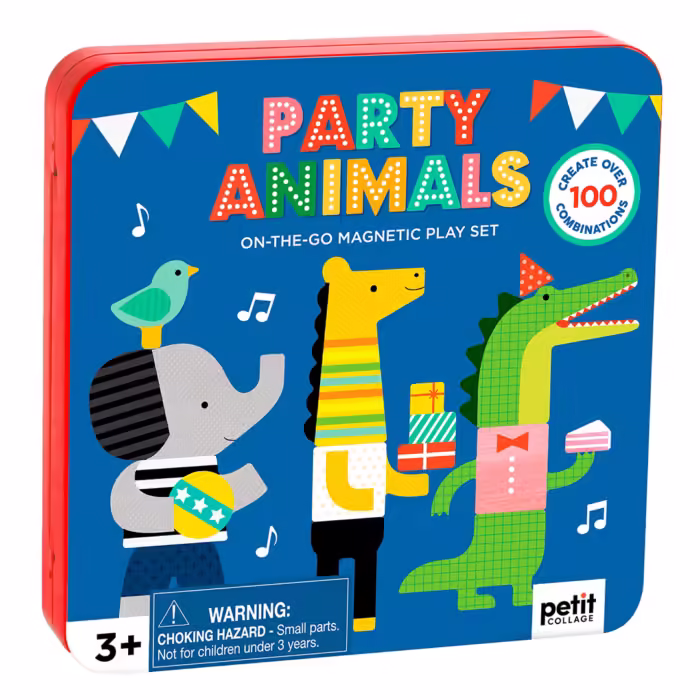 Petit collage taşınabilir mıknatıslı oyun seti - party animals - görsel 1