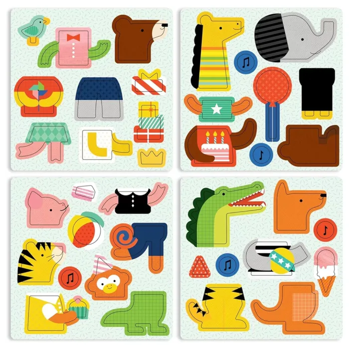 Petit collage taşınabilir mıknatıslı oyun seti - party animals - görsel 3