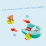 Hape Çek-Bırak Tekne ve Ayıcık - Banyo Oyuncağı - Görsel 4