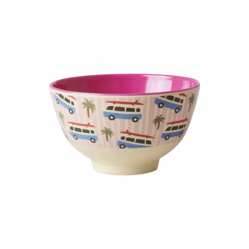 513194 large rice melamine small bowl cars pink