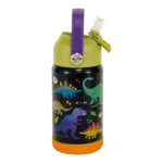 Floss & Rock Paslanmaz Çelik Pipetli Suluk - Dino - Görsel 4