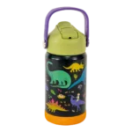 Floss & Rock Paslanmaz Çelik Pipetli Suluk - Dino