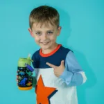 Floss & Rock Paslanmaz Çelik Pipetli Suluk - Dino - Görsel 2