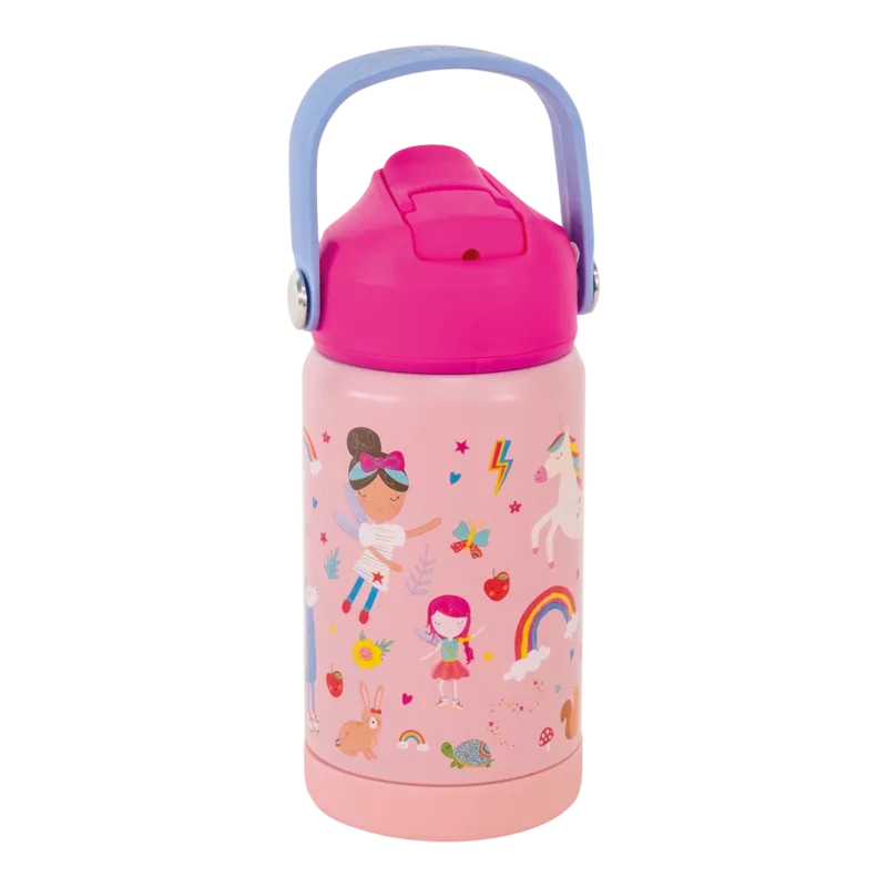 Floss & rock paslanmaz çelik pipetli suluk - rainbow fairy, çocuklar ve yetişkinler için mükemmel bir içecek taşıma seçeneğidir. Hem dayanıklı hem de estetik tasarımıyla içeceklerinizi her zaman taze ve güvenli bir şekilde taşımanızı sağlar.