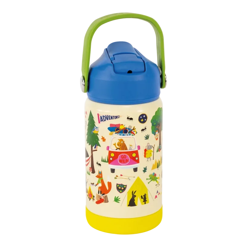 Floss & rock’un paslanmaz çelik pipetli suluk - adventure ile içeceklerinizi her zaman serin ve taze tutmanın keyfini çıkarın. Bu yüksek kaliteli suluğun şıklığı ve işlevselliği, çocuklar ve yetişkinler için ideal bir içecek taşıma çözümü sunar.