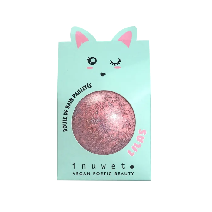 Inuwet - parıltılı lila banyo bombası - görsel 1