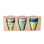 Riceteria - 6'lı Melamin Çocuk Bardak Seti - Blue Funky 160 ml.