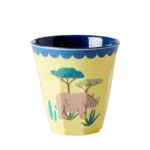 Riceteria - 6'lı Melamin Çocuk Bardak Seti - Blue Funky 160 ml. - Görsel 4