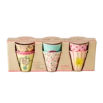 Riceteria - 6'lı Melamin Çocuk Bardak Seti - Pink Funky 160 ml.