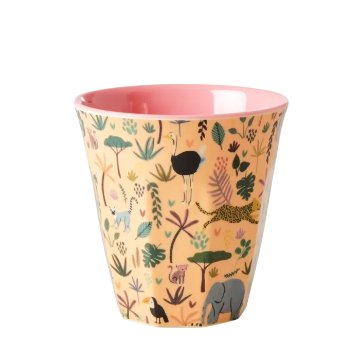 Riceteria - 6'lı melamin çocuk bardak seti - pink funky 160 ml. - görsel 4