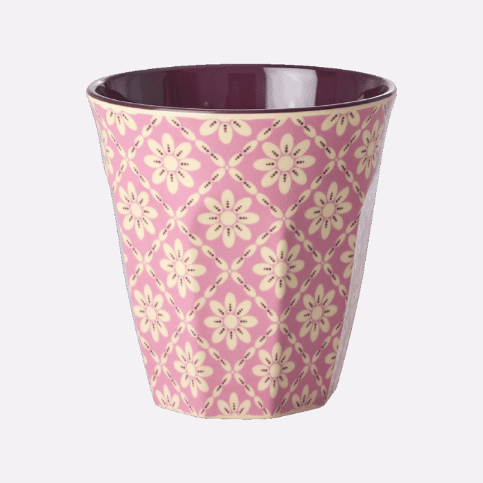 Riceteria - melamin bardak - graphic flower - görsel 1