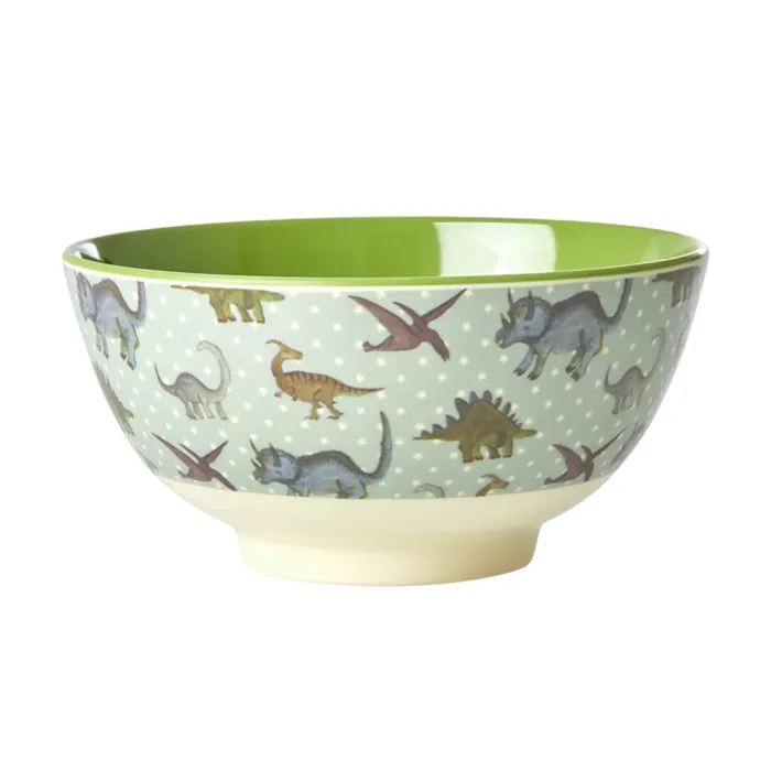 Magic journey rice rice dk melamine bowl with new dino print medium 700ml rice melbw ndino 1