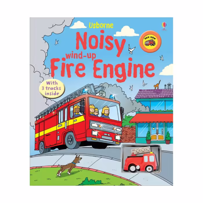 Usborne - noisy wind-up fire engine - görsel 1