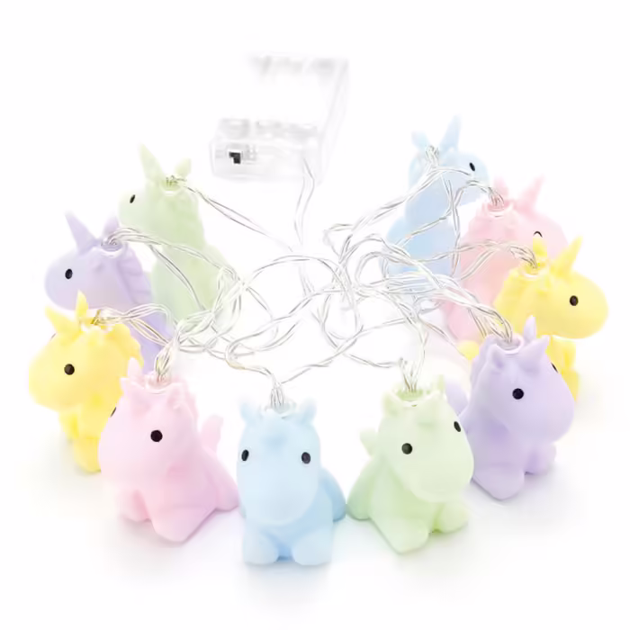 Dhink unicorn string renkli gece lambası - görsel 1