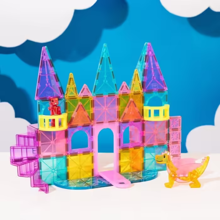 Magna-tiles castle dlx + micromags - prenses şatosu 48 parça - görsel 4