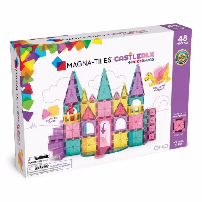 Magna-tiles castle dlx + micromags - prenses şatosu 48 parça - görsel 1