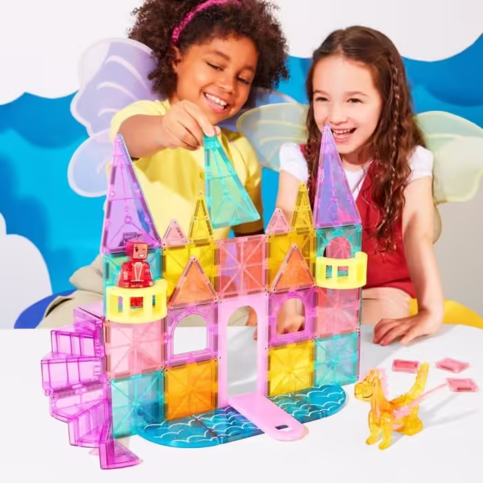 Magna-tiles castle dlx + micromags - prenses şatosu 48 parça - görsel 6