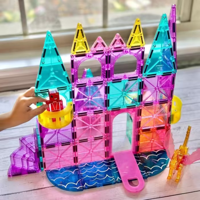 Magna-tiles castle dlx + micromags - prenses şatosu 48 parça - görsel 7