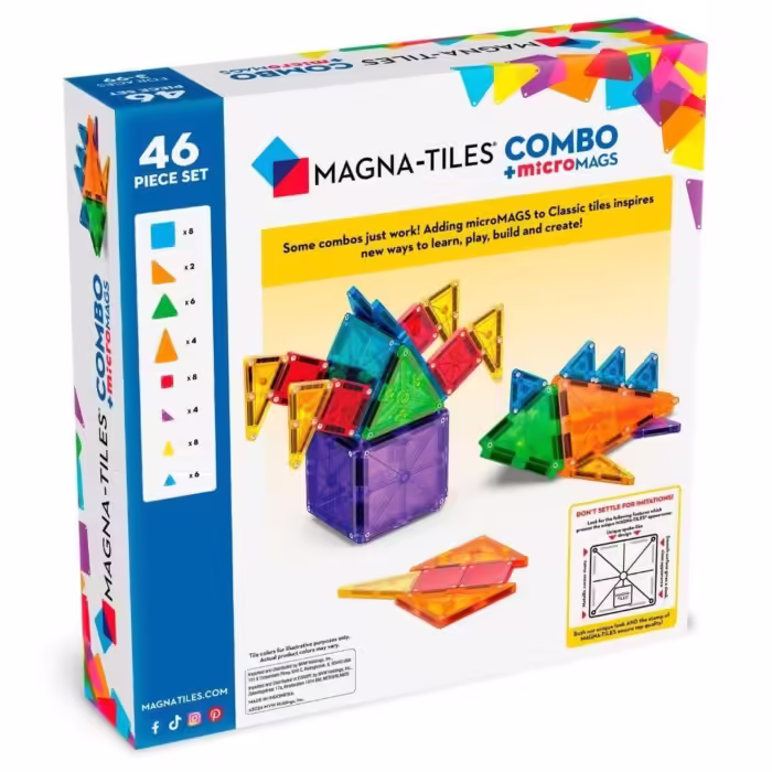 Magna-tiles combo + micromags - 46 parça - görsel 3