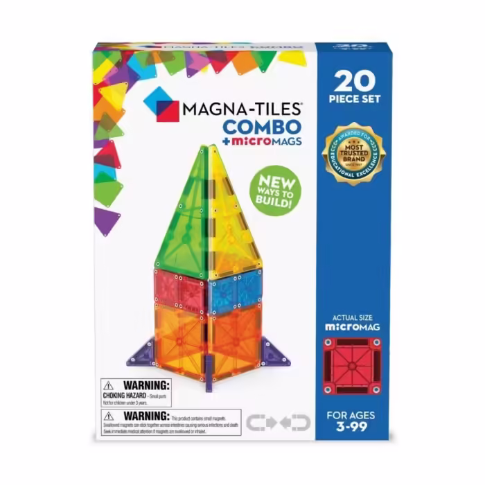 Magna-tiles combo + micromags - 20 parça - görsel 1