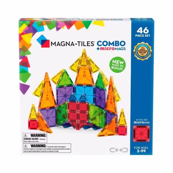 Magna-tiles combo + micromags - 46 parça - görsel 1