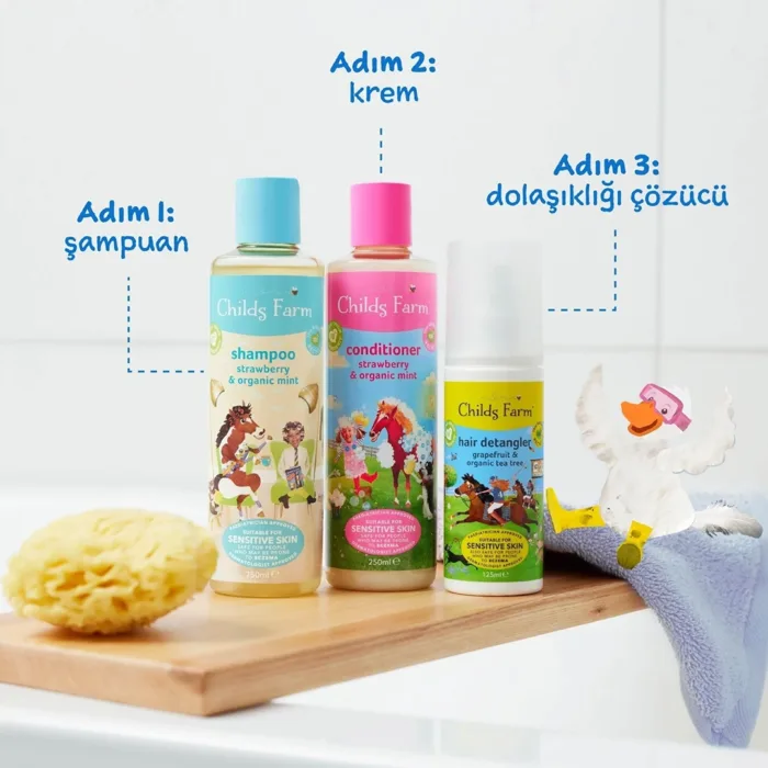 Magic journey childs farm cilek ve organik nane ozlu cocuk sac krem 250ml 2707