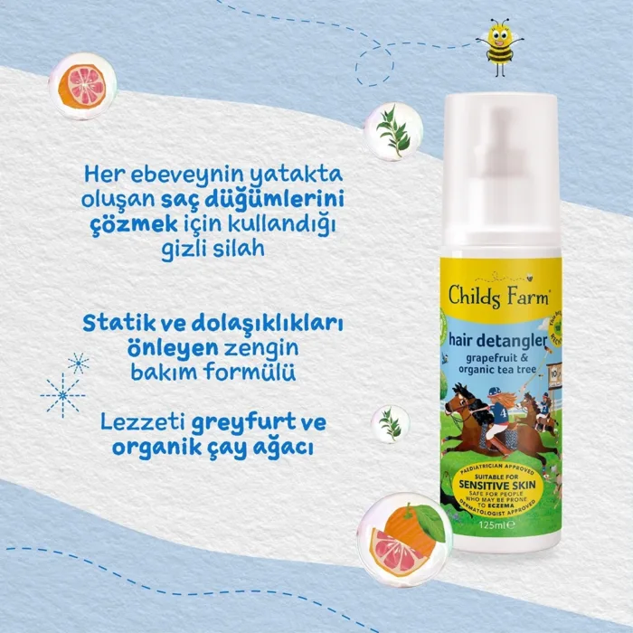 Magic journey childs farm kolay tarama cocuk sac spreyi 125ml 2735