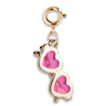 Charm It! Kolye & Bileklik Charm - Gold Heart Sunglasses