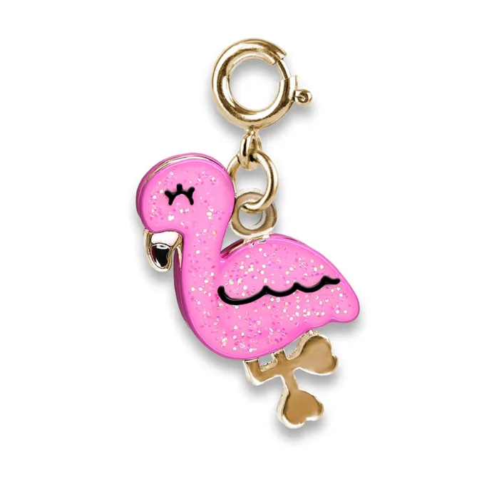 Charm it! Kolye & bileklik charm - gold glitter flamingo - görsel 1