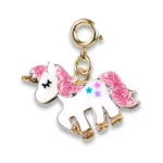 Charm It! Kolye & Bileklik Charm - Gold Glitter Unicorn